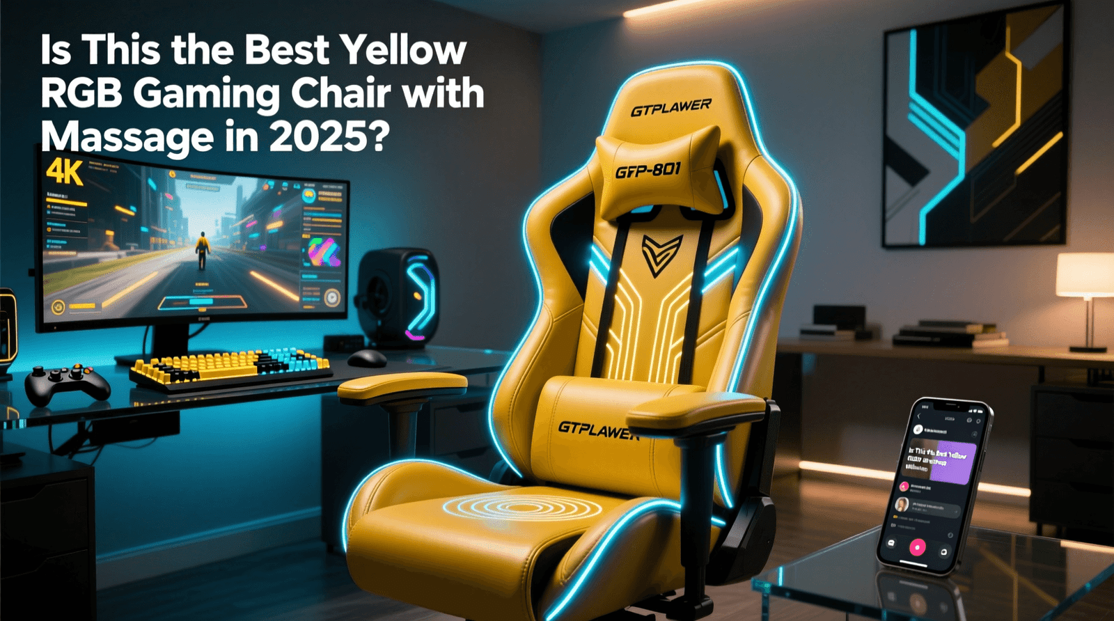 GTPLAYER GTP-801 Review: Is This the Best Yellow RGB Gaming Chair with Massage in 2025?